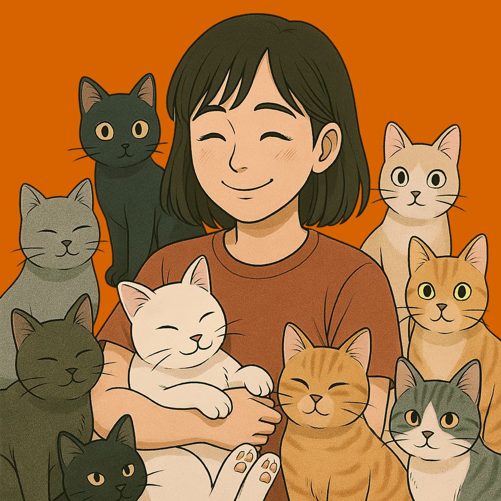 Cat sitter playing with a cat